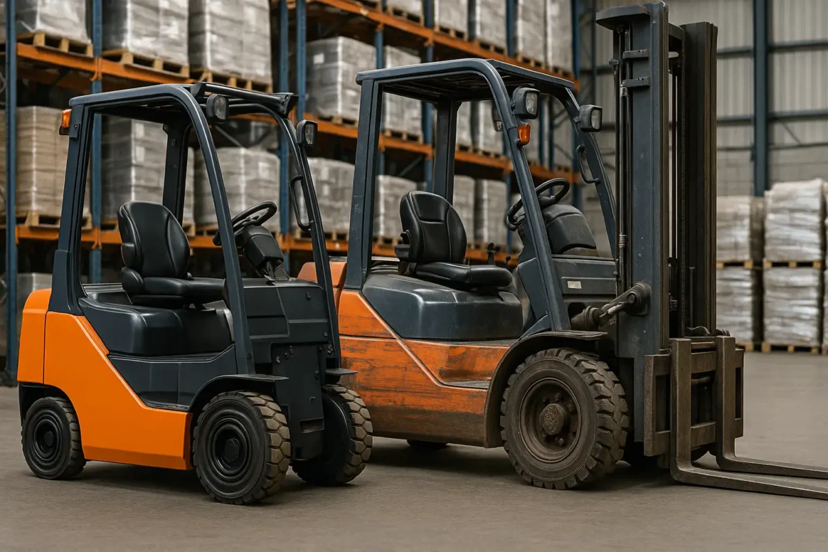 Porównanie awaryjności wózków spalinowych vs elektrycznych